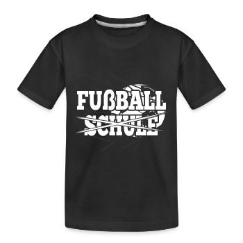 Fußball Statt Schule Fußballer Geschenkidee - Kinder Premium Bio T-Shirt - Schwarz - Vorne