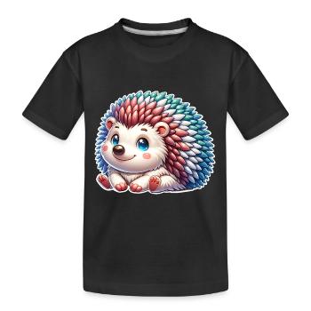 Hedgehog - Kids' Premium Organic T-Shirt - black - Front