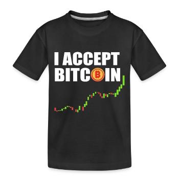 Bitcoin - Kids' Premium Organic T-Shirt - black - Front