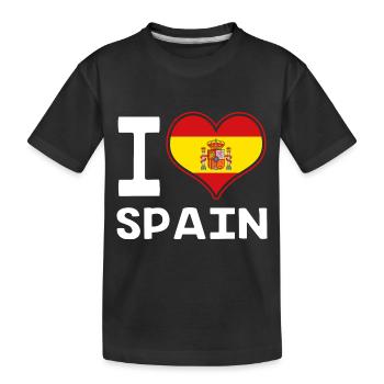 Spanien Spanisch - Kinder Premium Bio T-Shirt - Schwarz - Vorne