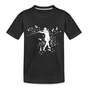 Lancer de javelot Colorsplash Lancer de javelot - T-shirt bio Premium Enfant - noir - Devant