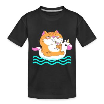 Pool Party - Kinder Premium Bio T-Shirt - Schwarz - Vorne