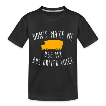 School Bus Driver School Bus - Kids' Premium Organic T-Shirt - black - Front