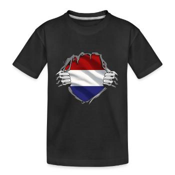 Pays-Bas Drapeau Hollande Drapeau néerlandais - T-shirt bio Premium Enfant - noir - Devant
