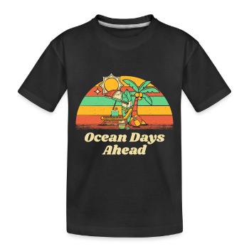 Ocean Days Ahead Summer Vacation Tropical Trip - Kinder Premium Bio T-Shirt - Schwarz - Vorne