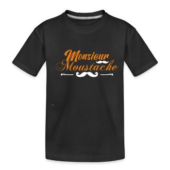 Collection de moustaches, Idée cadeau d'élégance. - T-shirt bio Premium Enfant - noir - Devant