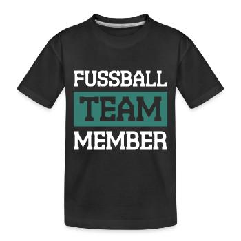 Football Team - Kids' Premium Organic T-Shirt - black - Front