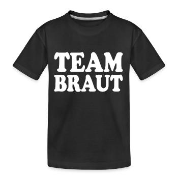 Team braut - Kinder Premium Bio T-Shirt - Schwarz - Vorne