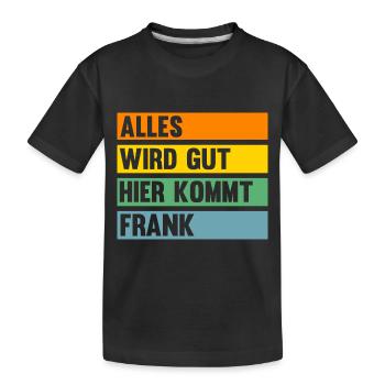 Frank - Kinder Premium Bio T-Shirt - Schwarz - Vorne