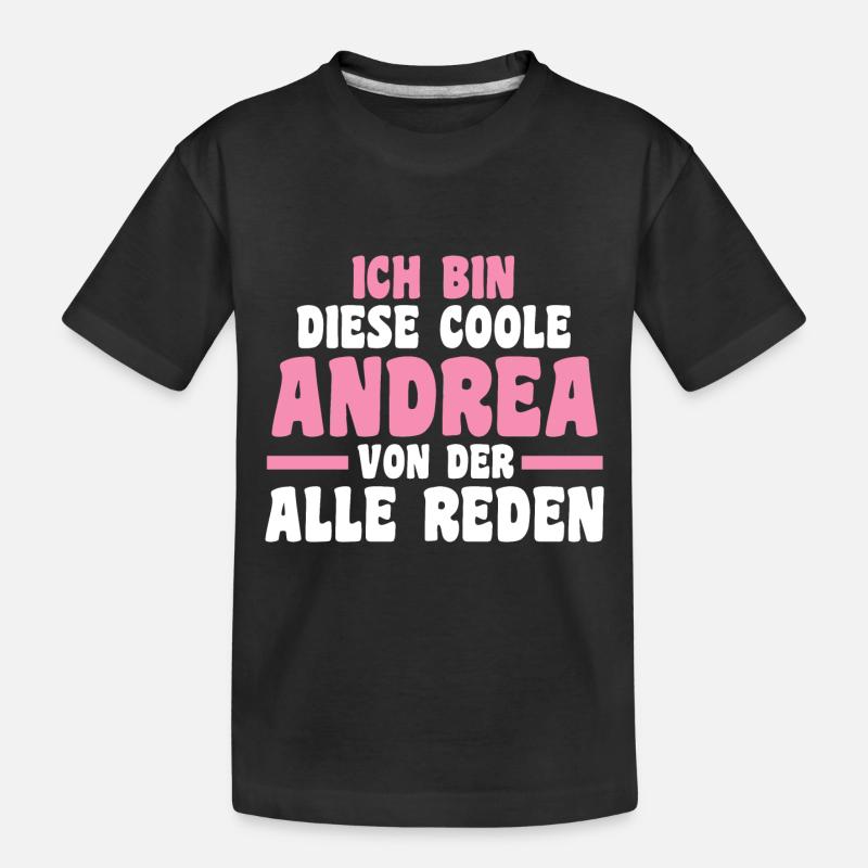 Andrea - Kinder Premium Bio T-Shirt - Schwarz