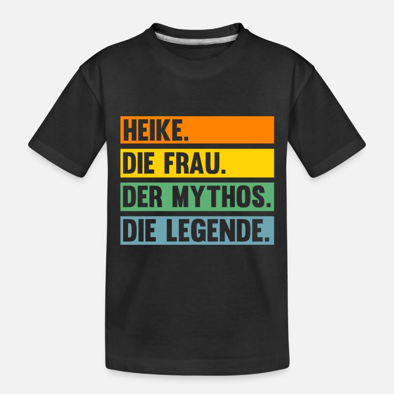 Heike - Kinder Premium Bio T-Shirt - Schwarz