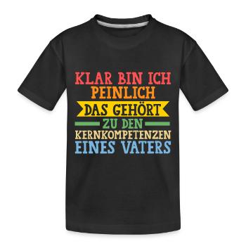 Papa Vater Vatertag - Kinder Premium Bio T-Shirt - Schwarz - Vorne
