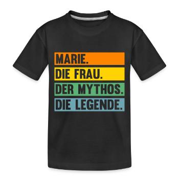 Marie - Kinder Premium Bio T-Shirt - Schwarz - Vorne