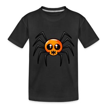 Cute Halloween Spider - Kids' Premium Organic T-Shirt - black - Front