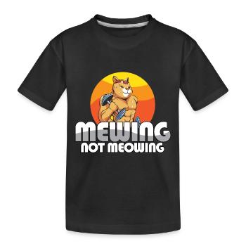 Drôle Chat Meme Miaulant Pas Miaulement Mâchoire - T-shirt bio Premium Enfant - noir - Devant