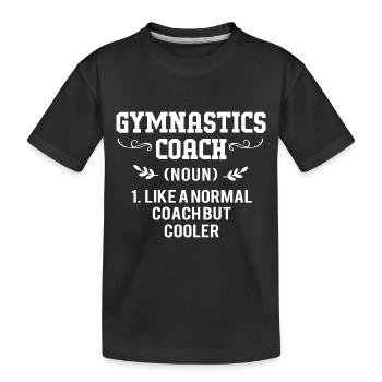Gymnasts Athletics Gymnastics - Kids' Premium Organic T-Shirt - black - Front