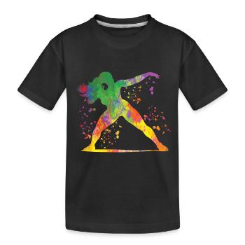 Lanceur de poids Colorsplash Lancer de poids - T-shirt bio Premium Enfant - noir - Devant
