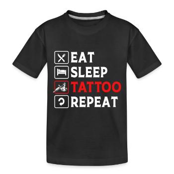 Tattoo Artist Tattoo Artist Tattooed Tattoo - Kids' Premium Organic T-Shirt - black - Front