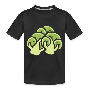 Brussels sprouts - Kids' Premium Organic T-Shirt - black - Front