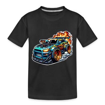 Voiture de sport tuning voiture - T-shirt bio Premium Enfant - noir - Devant