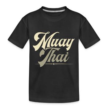Muay Thai - Kinder Premium Bio T-Shirt - Schwarz - Vorne