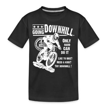 GHB Fahrrad downhill Mountain Bike 0309217 9 weiss - Kinder Premium Bio T-Shirt - Schwarz - Vorne