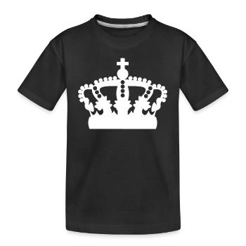 Krone - Kinder Premium Bio T-Shirt - Schwarz - Vorne