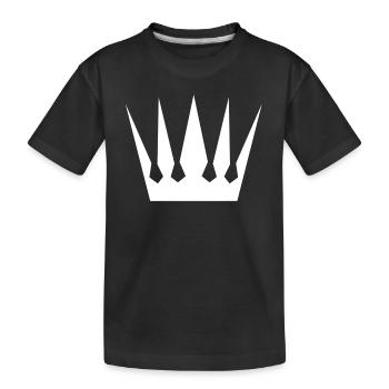 Krone - Kinder Premium Bio T-Shirt - Schwarz - Vorne