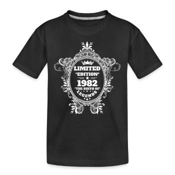 1982 - Kinder Premium Bio T-Shirt - Schwarz - Vorne