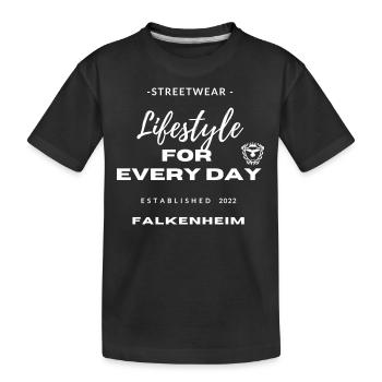 Lifestylefor every day | Falkenheim - Kinder Premium Bio T-Shirt - Schwarz - Vorne