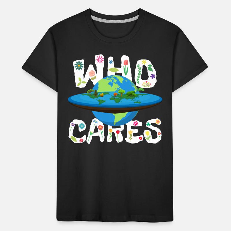 Planet Erde flach oder rund Kinder Premium Bio T-Shirt