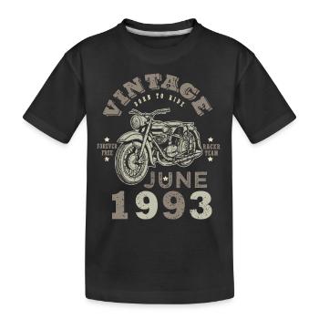 Né en juin 1993 moto - T-shirt bio Premium Enfant - noir - Devant