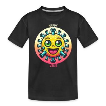 Joyeux délice du virus - T-shirt bio Premium Enfant - noir - Devant