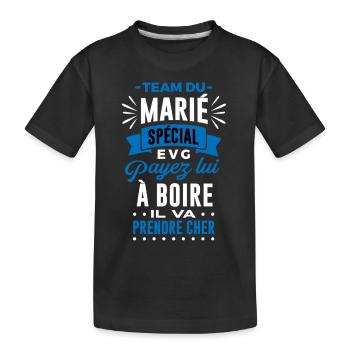 Team marié EVG enterrement de vie de garçon - T-shirt bio Premium Enfant - noir - Devant
