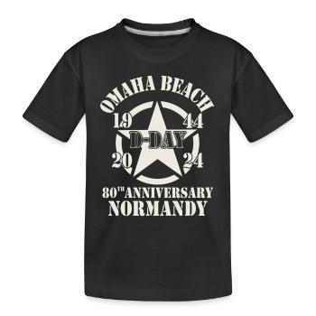 Omaha Beach 1944 D-Day 2024 80e anniversaire - T-shirt bio Premium Enfant - noir - Devant