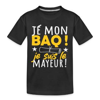 Idée Réussite Bac J'ai Mon Bac Humour Baccalauréat - T-shirt bio Premium Enfant - noir - Devant