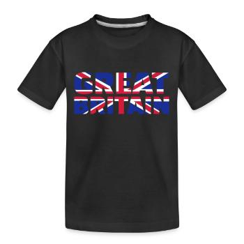 Großbritannien - Kinder Premium Bio T-Shirt - Schwarz - Vorne