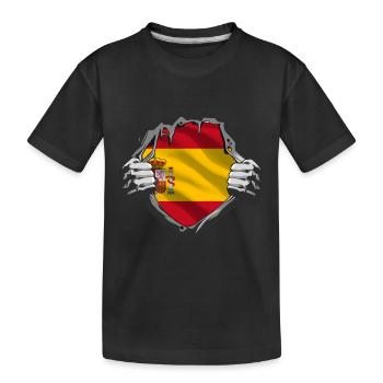 Fières racines espagnoles - T-shirt bio Premium Enfant - noir - Devant