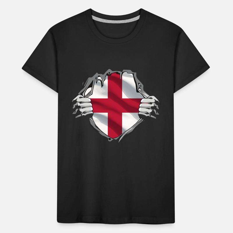 Drapeau d’Angleterre Vintage Drapeau Anglais Utilisé Look T-shirt bio Premium Enfant