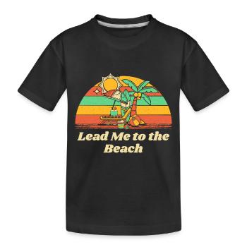 Conduisez-moi à la plage Citation de motivation estivale - T-shirt bio Premium Enfant - noir - Devant