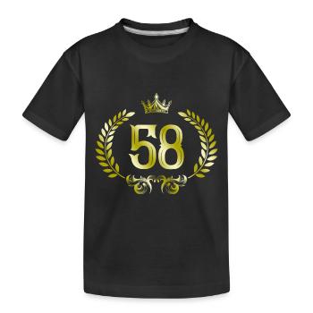 58 Couronne de chiffres - T-shirt bio Premium Enfant - noir - Devant