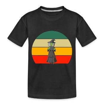 Halloween Costume Sorcière Cadeau Rétro Halloween - T-shirt bio Premium Enfant - noir - Devant
