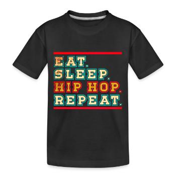 Hip Hop Musik - Kinder Premium Bio T-Shirt - Schwarz - Vorne