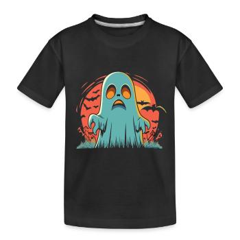 Halloween Ghost - Le cadeau effrayant parfait - T-shirt bio Premium Enfant - noir - Devant