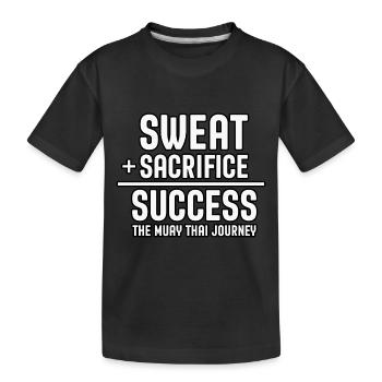 Sweat Sacrifice Succès le voyage du muay thai - T-shirt bio Premium Enfant - noir - Devant