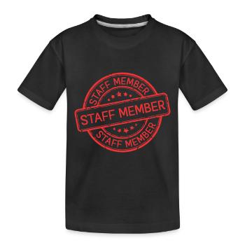 Membre du personnel - T-shirt bio Premium Enfant - noir - Devant