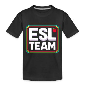 English Teacher English Teacher - Kids' Premium Organic T-Shirt - black - Front