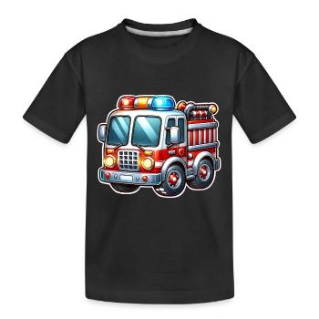 Fire brigade - Kids' Premium Organic T-Shirt - black - Front