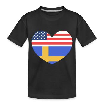 Sweden Swedish - Kids' Premium Organic T-Shirt - black - Front