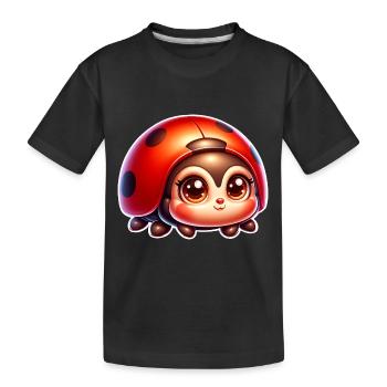 Ladybird - Kids' Premium Organic T-Shirt - black - Front